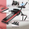 Bigzzia Ab Machine, Ab Workout Equipment Machine for Stomach Workout Foldable Abdominal Trainer for Home Gym Adjustable Ab Exercise Bench Crunch Machine for Core Abdomen