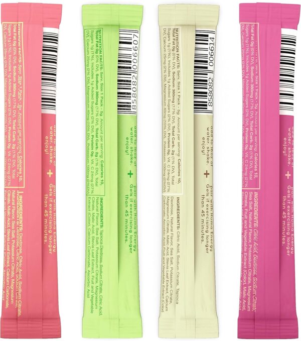 HUMA CHIA Hydration Drink Mix, Variety 30 Packets - Low Calorie, High Electrolyte Powder for Sports & Exercise - 100% Natural, 1g Sugar, 10 Cal