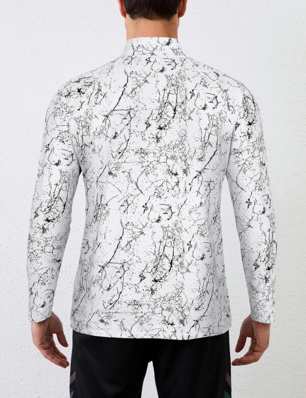 LURANEE Men's UPF 50+ Long Sleeve 1/4 Zip Pullover Athletic Hiking Running Workout Tops