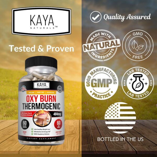Kaya Naturals Supreme Fat Burner - Weight Loss Pills Women & Men - Appetite Suppressant Supplement - Powerful Thermogenic Diet Pills - Natural Energy Boost Oxy Burn 60 Count