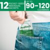 Protech Denture Cleaner 7g (3-Month Supply) Denture Cleanser Foils for Retainers, Nightguards, Mouthguards, and Dentures, Nicotine, Coffee and Iron Cleaning Foils, No Tablets, Long Lasting Packets