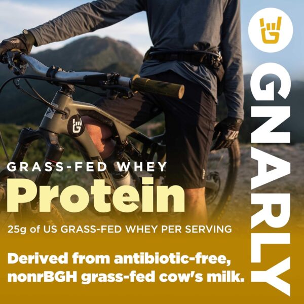 81z8IsgpwjL._AC_SL1500_.jpg Gnarly Nutrition Whey Protein Powder - Grass Fed Whey Powder, NSF Sport Certified, Smooth Taste, Sports Nutrition, Muscle Repair, 25g Protein - Chocolate, 32 Oz