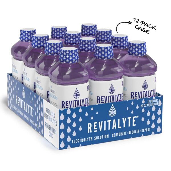 Grape Zero Sugar - Replenishes Electrolytes - Multi-Purpose Recovery and Electrolyte Drink - Rapid Hydration Drink - 12 Pack - 20 Ounce Bottle - Zero Sugar