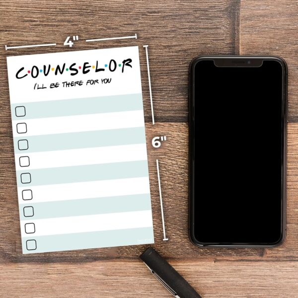 DAILY RITMO Counselor Gift - I'll Be There for You Sticky Notes | Psychologist & Mental Health Therapist List Notepad | School Counselor Appreciation Bulk Gifts for Women