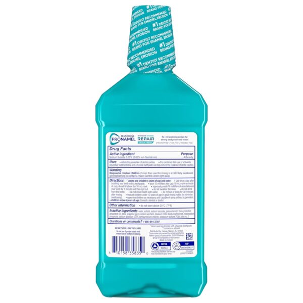 Sensodyne Pronamel Intensive Enamel Repair Alcohol-Free Mouthwash to Help Actively Repair Enamel and Protect Against Cavities, Extra Fresh, 3 x 16.9 fl oz