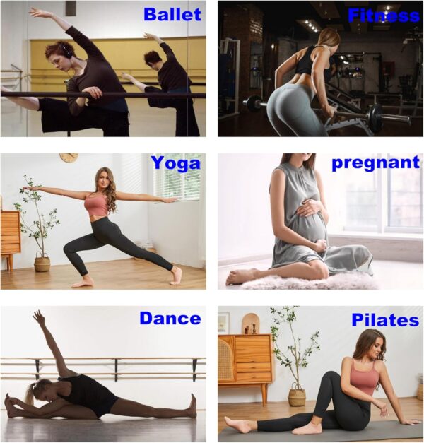 Tamlien Yoga & Pilates Grip Socks - Non-Slip, Barefoot, Pregnant-Friendly Crew Socks for Yoga, Barre & Sports