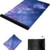 nuveti Printed Travel Yoga Mat-1/16 Inch Thick Non Slip Fitness Workout Mat with Carrying Bag, Foldable Lightweight Suede & Natural Rubber Yoga Mat for Yoga Pilates and Fitness 72" L x 24" W x 1.5mm