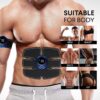 Abs Muscle -Portable Toner - Trainer Workout Equipment for Men Woman Abdomen Home Office Exercise, 10pcs Free Gel Pads