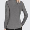 PINSPARK Long Sleeve Workout Tops for Women Crewneck Yoga Shirts Lightweight Athletic Gym Running Sport Casual T-Shirt