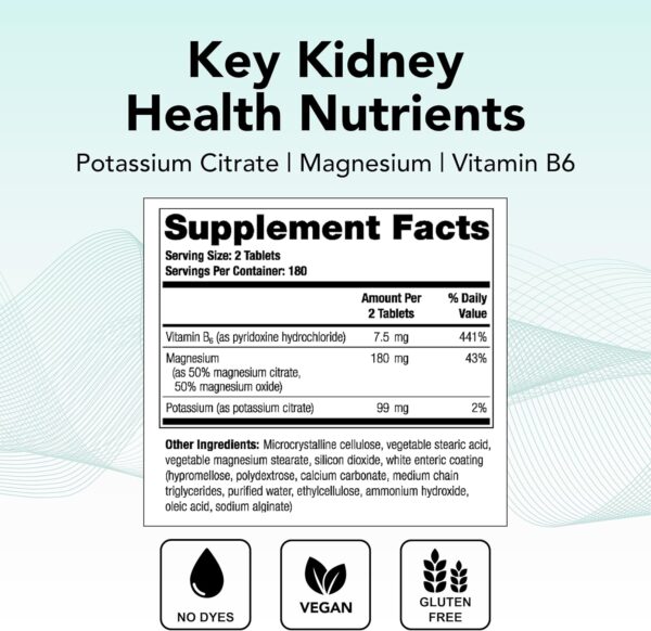 Theralogix TheraLith XR Vitamin & Mineral Supplement - Supports Healthy Urine Chemistry & Calcium Oxalate Levels with Magnesium, Vitamin B6 & Potassium* - NSF Certified - 360 Tablets