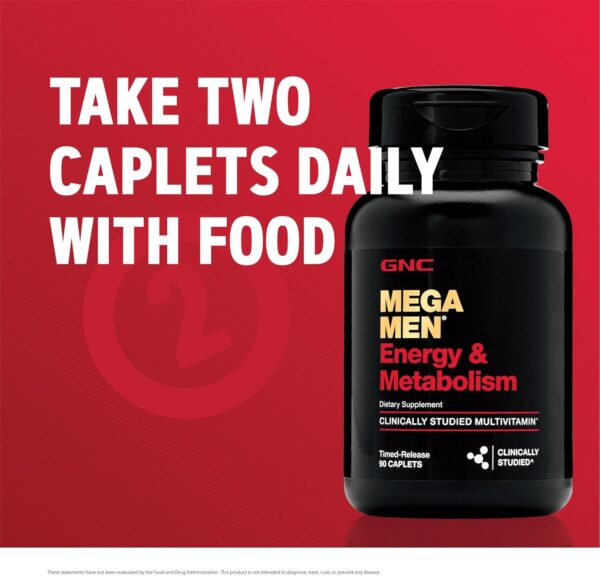 GNC Mega Men Energy & Metabolism Multivitamin | Increased Energy, Metabolism and Calorie Burning | 90 Count