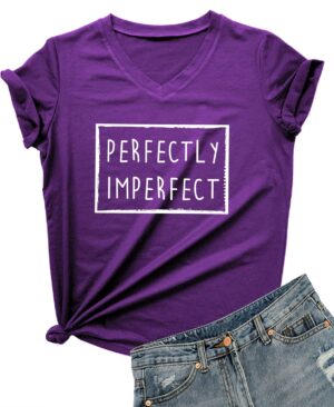 DANVOUY Womens Causal Short Sleeve V-Neck T-Shirt Graphic Tees