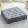 JKMAX 22 inches Floor Pillow for Adults - Large Meditation Cushion with Thick Foam & Soft Tufted Cover - Premium Outdoor Square Floor Cushion Seat - Yoga Pillows for Sitting On Floor - Dark Gray