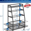 Weight Rack for Dumbbells - Dumbbell Rack for Home Gym - Home Gym Storage Rack for Dumbbells and Strength Training Equipment - Weight Rack for Home Gym with Side Shelves, Hooks and Wheels