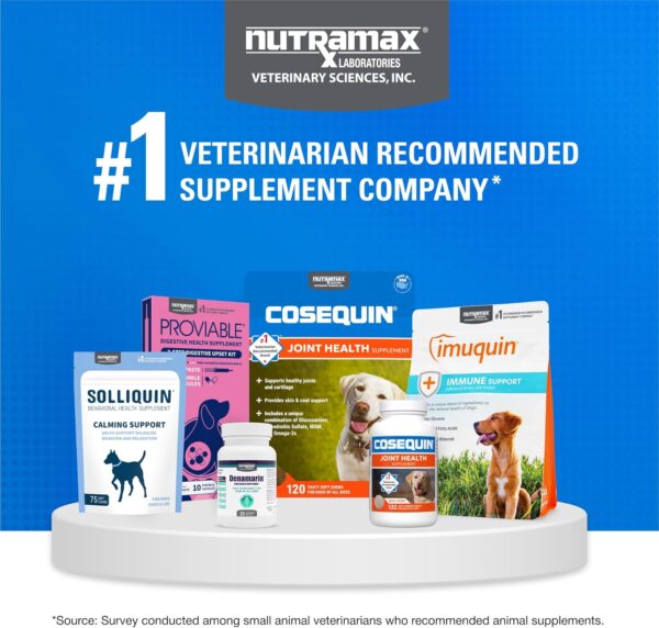 Nutramax Laboratories Cosequin Maximum Strength Joint Health Supplement for Dogs - With Glucosamine, Chondroitin, and MSM, 60 Chewable Tablets