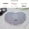 Mindful & Modern Large Meditation Cushion | Zafu Yoga Bolster Meditation Floor Pillow Seat | Buckwheat Hull Filled Crescent Shaped Cushion with Removable Washable Cover + Carry Handle