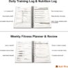 SaltWrap Daily Fitness Planner Workout Planner & Log Book, Exercise Gym Notebook Wellness, Health, Nutrition, and Food Plan Tracker, Weight Loss Goal Tracking (Daily + Weekly Logs)