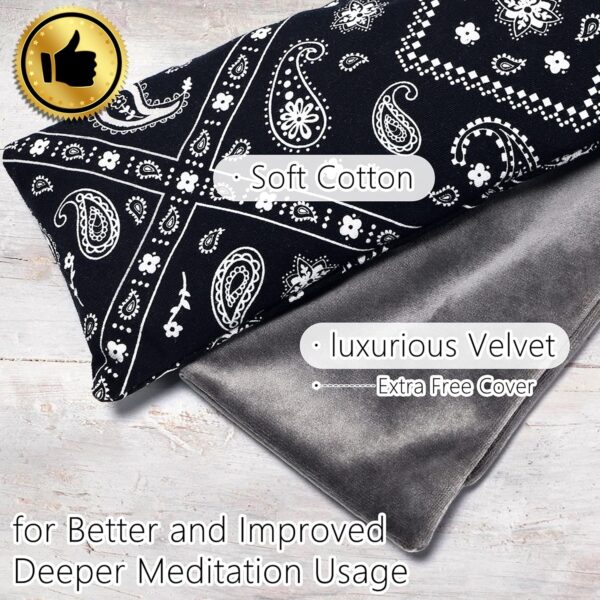 Lavender Eye Mask for Sleeping - Weighted Eye Pillow Heated for Headache, Sinus, Dry Eyes Relief, Moist Heat Eye Compress for Yoga, Meditation - Relaxation Gifts for Women