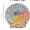 Feelings Wheel Therapy Tabletop Decor, Wooden Double-Sided Mental Health Mood Chart with Stance As a Gift for Consulting Therapists, Social Workers, School Counselors, and Home Office Decor(10.6In)