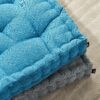 Getmo Resin Floor Pillow,Floor Cushion,Meditation Pillow,Square Floor Pillows Seating for Adults,Chenille Thick Meditation Cushion for Yoga Living Room Balcony Outdoor Tatami,20x20 Inch,Turquoise