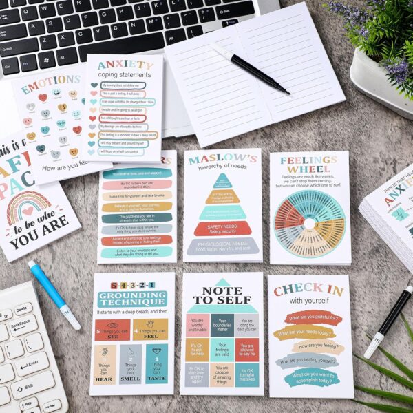 Fumete 24 Pcs Mini Mental Health Notepads Bulk Positive Affirmation Notebooks Inspirational Quote Memo Pads Motivational Encouragement Notepads for Women Men Mental Health Awareness Gifts