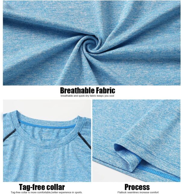 3-4 Pack Dry Fit Long Sleeve Tshirt for Women Moisture Wicking Long Sleeve Tee Outdoor Compression Running Workout Tops