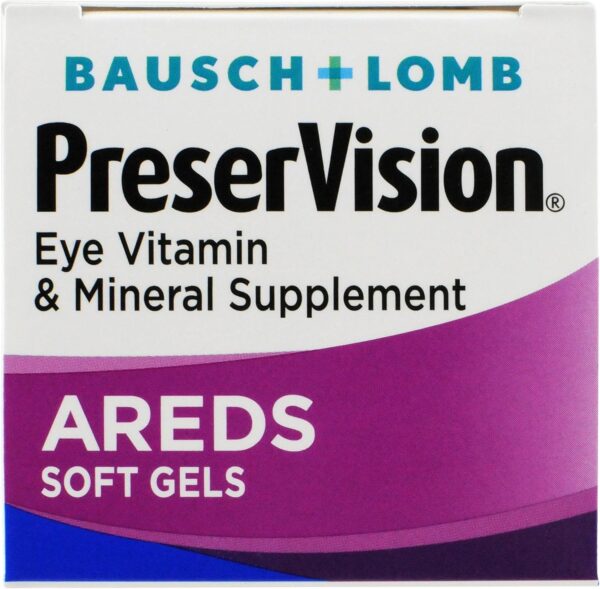 PreserVision AREDS Eye Vitamin & Mineral Supplement, Contains Vitamin C, A, E, Zinc & Copper, 90 Softgels (Packaging May Vary)