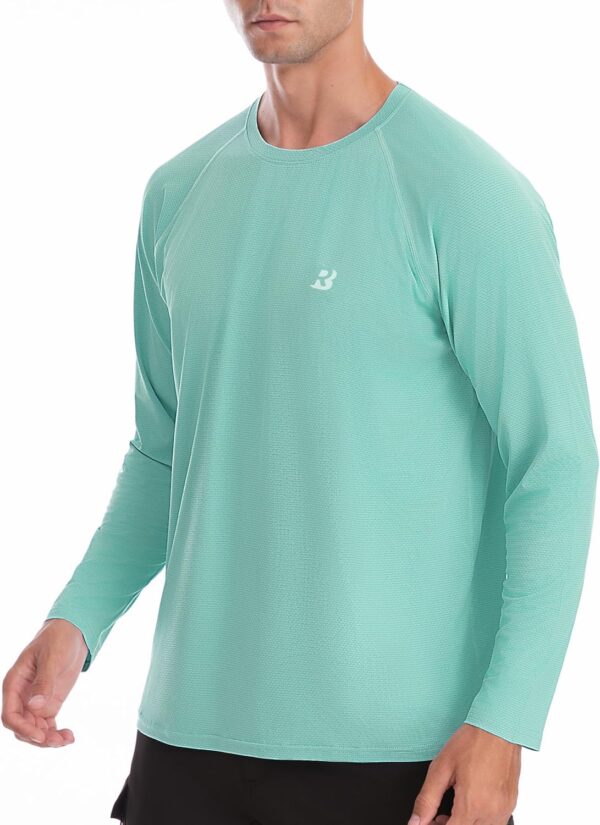 Roadbox Sun Protection Shirt for Men - UPF 50+ Long Sleeve Workout Athletic Running Shirts Fishing Rash Guard Lightweight