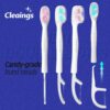 Disposable Toothbrushes with Double Cleaning Beads Toothpaste and Clean Floss Picks for Work or Travel - 20 pcs-Mint Flavor（Pack of 1）
