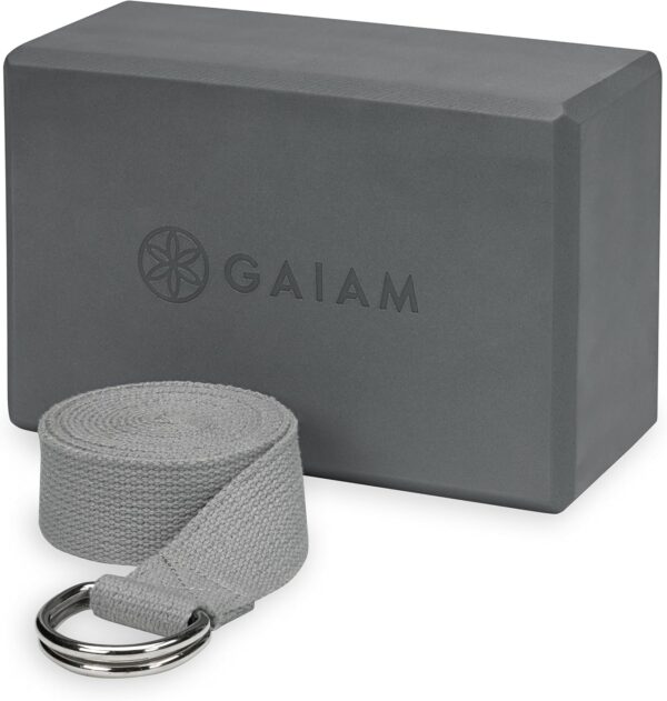 Gaiam Yoga Block - Supportive Latex-Free Eva Foam - Soft Non-Slip Surface with Beveled Edges for Yoga, Pilates, Meditation - Yoga Accessories for Stability, Balance, Deepen Stretches