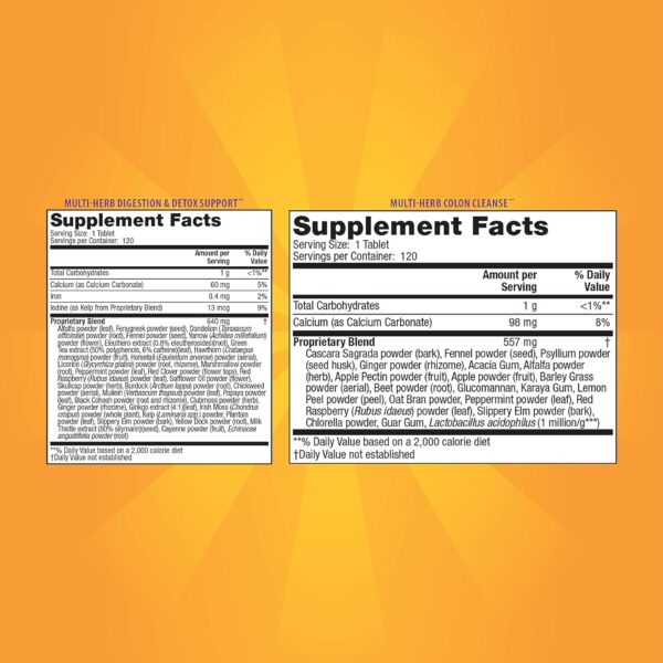 Nature's Secret Ultimate Cleanse 2-Part Total Body Detoxification & Elimination Supports Digestion, Wellness, Colon Health & Regularity - Multi-Herb Digestion & Multi-Fiber Cleanse - 240 Tablets