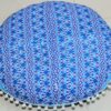 Large Round seat Floor Cushion Chair Ottoman Cover Pouf Pillow Meditation Floor Cushions for Adults Seating pouffe Ottoman Throw Covers Craft Room Furniture for Sitting Cover 22 Inches (Blue)