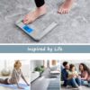 Vitafit Digital Bathroom Weight Scale for Body Weight, High Accuracy Assured by Weighing Professional Since 2001,Extra Large Blue Backlit LCD and Step-On, 400lb/180kg, Clear Glass