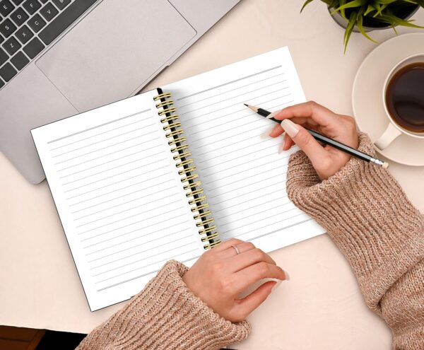 Knibeo Mental Health Journal Notebook - Anti Anxiety Notebook, 5.5×8.3 Spiral Bound Notebook with 164 Pages, Therapist Notebook, Mental Health Gifts, College School Supplies