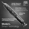 Aquasonic Vibe Series Ultra-Whitening Toothbrush – ADA Accepted Electric Toothbrush - 8 Brush Heads & Travel Case – 40,000 VPM Motor & Wireless Charging - 4 Modes w Smart Timer – Charcoal Metallic