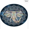 Round Meditation Pilates Yoga Mat Luxury Suede Large Yoga Mat Natural Rubber Non-Slip Base is ery Suitable for Meditation, Stretching, Yoga Environmental Protection, Fitness Exercise, Home and Outdoor. 140CM Diameter