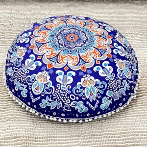 32 in Meditation Floor Cushion, Round Large Floor Pillow for Adult, Yoga Pillows for Sitting on Floor, Madala, Memory Foam Filling
