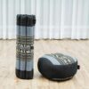 Leewadee Meditation Cushion Set – 1 Small Zafu Yoga Pillow and 1 Small Roll-Up Zabuton Mat Filled with Kapok