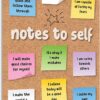 ZOCO — Notes to Self Poster — Mental Health Awareness — School Counselor Office Decor — Growth Mindset, Positive Thinking for Teens — Motivational Posters for Classrooms — LAMINATED, 12x18 inches
