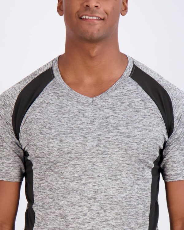 Real Essentials 5 Pack: Men’s V-Neck Dry-Fit Moisture Wicking Active Athletic Tech Performance T-Shirt