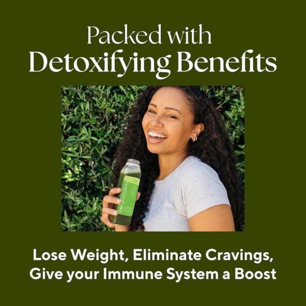 Raw Generation 3-Day Lower Sugar Detox Cleanse - Boost Digestion & Eliminate Bloating/Detox Gut, Colon, Liver/Less Sugar & 47g Protein Daily/Non-GMO, 100% Plant-Based Juices