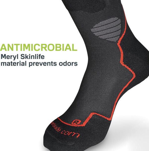 Rollerblade High Performance Women's Socks, Inline Skating, Multi Sport, Dark Grey and Pink