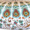 32" Peacock Mandala Bohemian Yoga Meditation Floor Pillow Cover Comfortable Home Car Bed Sofa Cushion Couch Seating Large Zipped Throw (32 inches, White Multi)