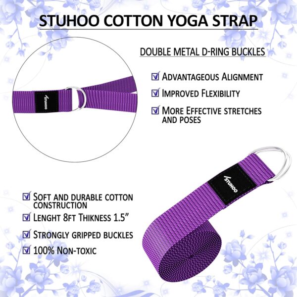 Yoga Blocks 2 pack and Yoga Strap Includes Descriptive E-book for Beginners Sturdy Yoga Brick & Lightweight Eva Foam Block Support Deepen Poses, Provides Strength & Stability for Pilates Practice