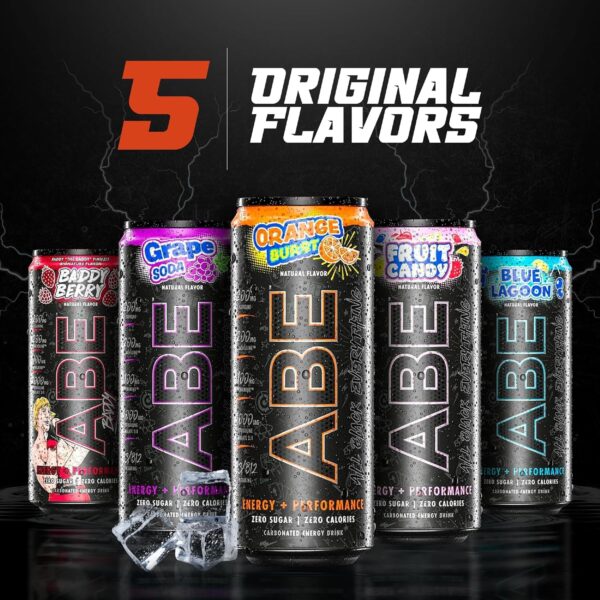 All Black Everything Sugar Free Energy Drink | Orange Burst | 0 Calories | 12 Pack | 200mg Natural Caffeine | Pre-Workout Sport Drink for Men and Women
