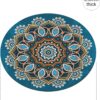 Round Meditation Pilates Yoga Mat Luxury Suede Large Yoga Mat Natural Rubber Non-Slip Base is ery Suitable for Meditation, Stretching, Yoga Environmental Protection, Fitness Exercise, Home and Outdoor. 140CM Diameter