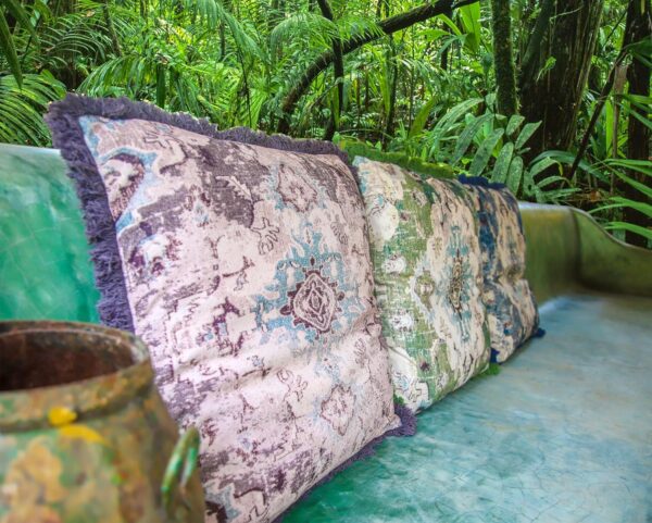Mandala Life ART Meditation Cushion Cover with Fringe- 26 inches - Cotton - Square Floor Pillow - Moroccan Room Decor - Boho Accent - Bohemian Zafu Pouf