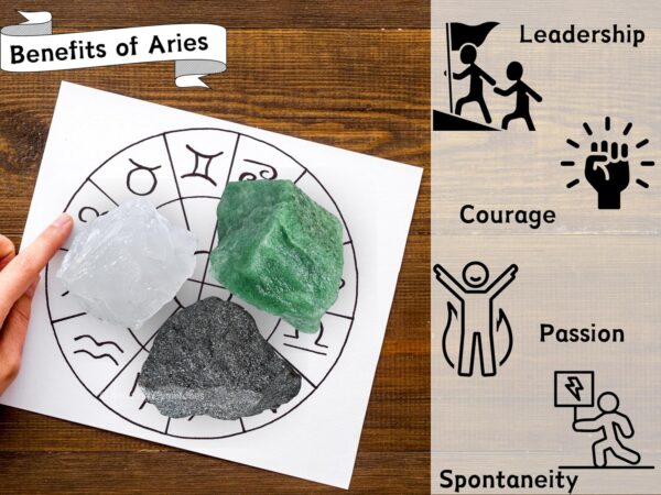 Aries Zodiac Healing Crystal Set, Pack of 3 Crystals Raw Stones Astrology Gifts for Women Birthday Anniversary Gifts Mother Father Gifts (Information Card Included)