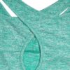 Kimmery Woman Short Sleeve Round Neck Criss Cross Back Yoga Shirt