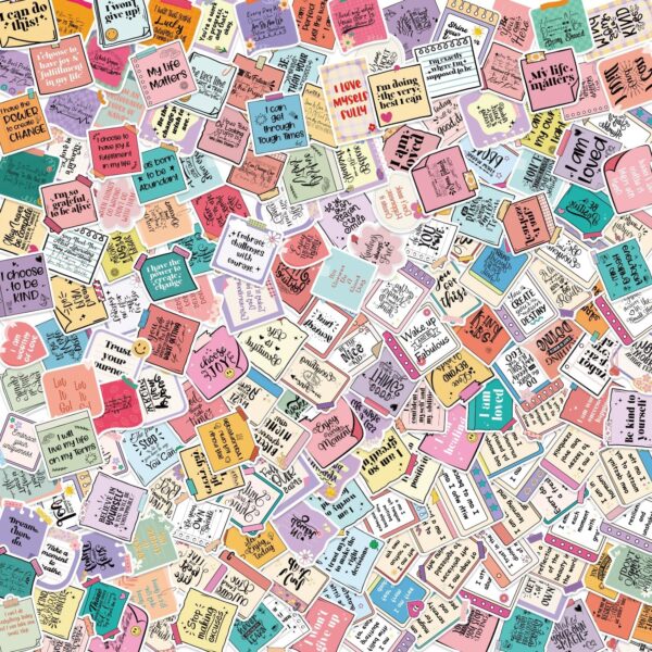 200PCS Inspirational Stickers, Motivational Reminder Stickers, Mental Health Stickers for Adult, Positive Stickers for Scrapbook Journaling Vision Board,Scrapbook Supplies